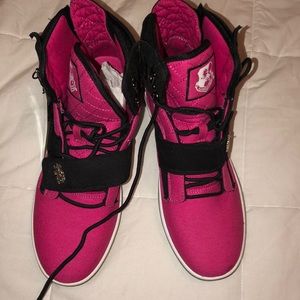 Pink and Black High Tops